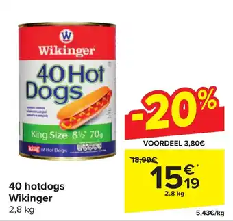 Wikinger 40 hotdogs 2,8 kg