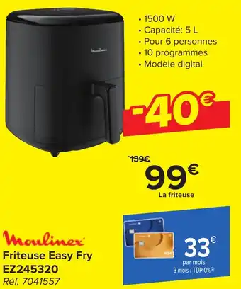 Moulinex Friteuse Easy Fry EZ245320 Réf. 7041557