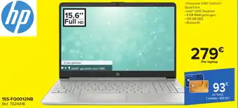 hp laptop 15S-FQ0012NB Ref. 7024416