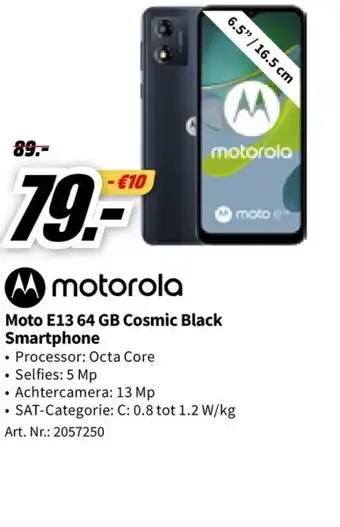 Moto e13 64 gb cosmic black smartphone