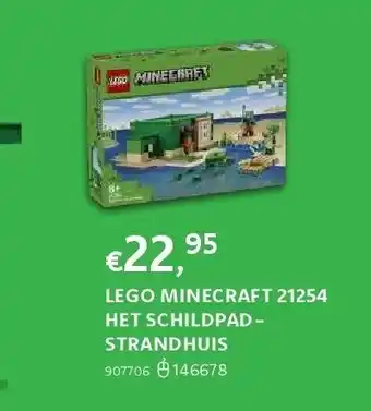 Dreamland Lego minecraft 21254 het schildpadstrandhuis aanbieding