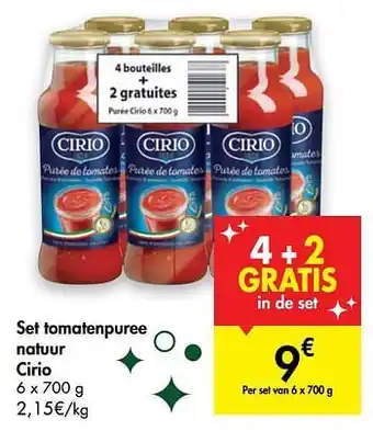 Carrefour Market Set tomatenpuree natuur cirio aanbieding