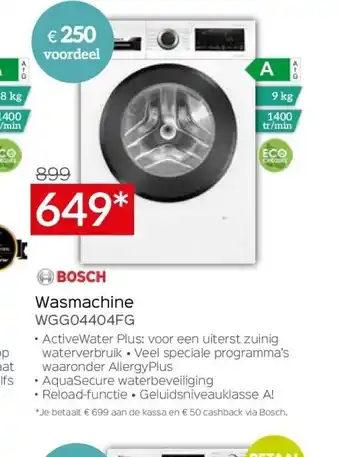 Wasmachine wgg04404fg