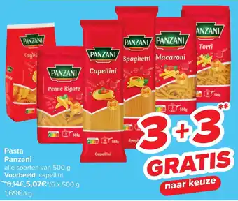 Carrefour Market Pasta Panzani aanbieding