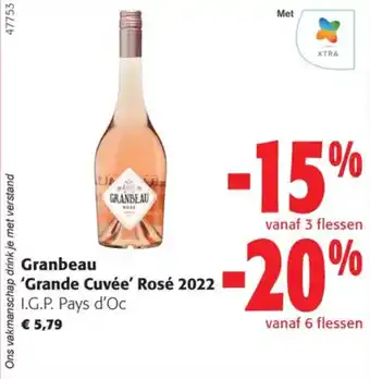Colruyt Granbeau 'Grande Cuvée' Rosé 2022 aanbieding