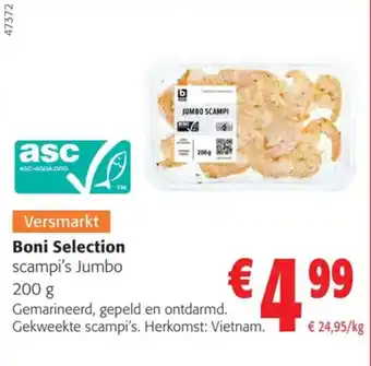Colruyt Boni Selection scampi's Jumbo 200 g aanbieding