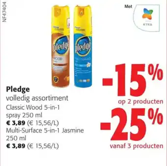 Colruyt Pledge volledig assortiment aanbieding
