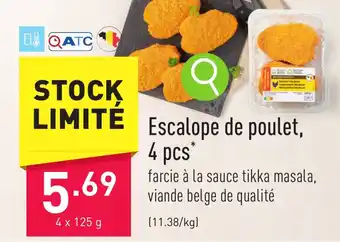 ALDI Escalope de poulet, 4 pcs aanbieding