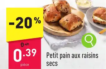 ALDI Petit pain aux raisins secs aanbieding