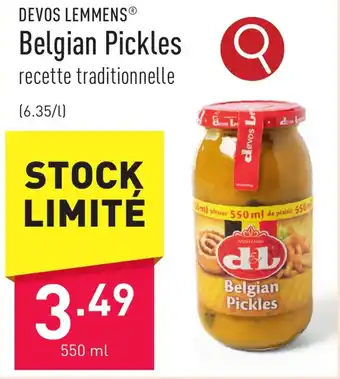ALDI Belgian Pickles 550mL aanbieding