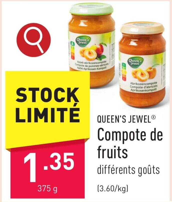 Compote de fruits 375g promotie bij ALDI