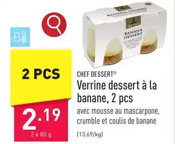Verrine dessert à la banane, 2 x 80g