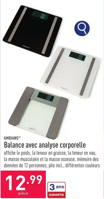 ALDI Balance avec analyse corporelle aanbieding