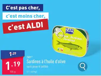 ALDI Sardines à l'huile d'olive 105 g aanbieding