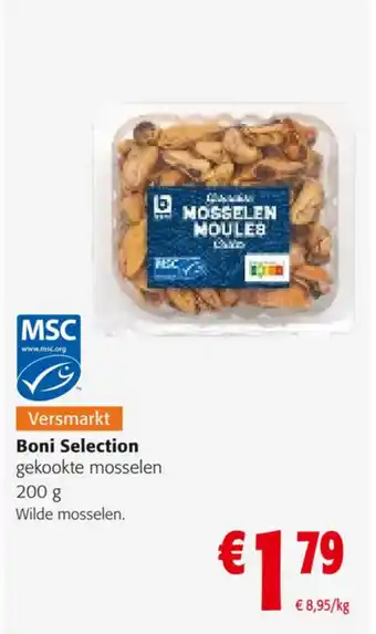 Colruyt Boni Selection gekookte mosselen 200 g aanbieding