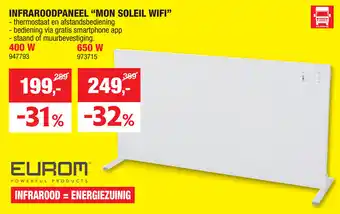 Hubo INFRAROODPANEEL "MON SOLEIL WIFI" 400W aanbieding