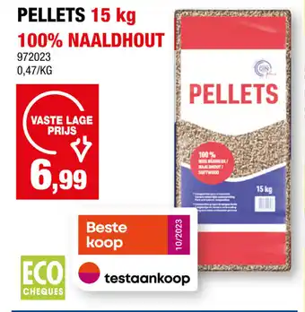 Hubo PELLETS 15 kg 100% NAALDHOUT aanbieding