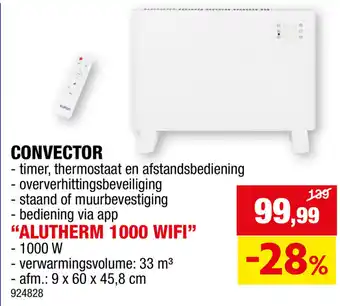 Hubo CONVECTOR "ALUTHERM 1000 WIFI" aanbieding