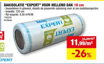 Hubo DAKISOLATIE "EXPERT" VOOR HELLEND DAK 18 cm aanbieding