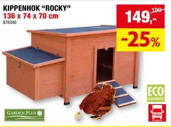 Hubo KIPPENHOK "ROCKY" 136 x 74 x 70 cm aanbieding
