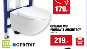 Hubo OPHANG WC "DURAVIT ARCHITEC" aanbieding