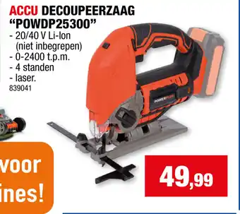 Hubo ACCU DECOUPEERZAAG "POWDP25300" aanbieding