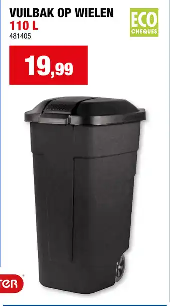 Hubo VUILBAK OP WIELEN 110L aanbieding
