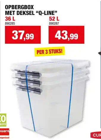 Hubo OPBERGBOX MET DEKSEL "Q-LINE" 36L aanbieding