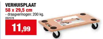 Hubo VERHUISPLAAT 58 x 29,5 cm aanbieding