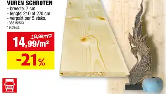 VUREN SCHROTEN per m²