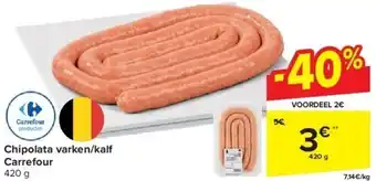 Carrefour Chipolata varken/kalf carrefour aanbieding