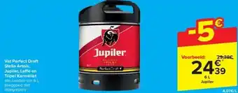 Carrefour Vat perfect draft stella artois, jupiler, le e en tripel karmeliet aanbieding