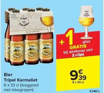 Carrefour Bier tripel karmeliet aanbieding