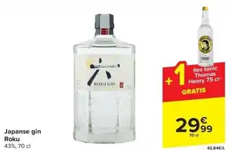 Carrefour Japanse gin roku aanbieding