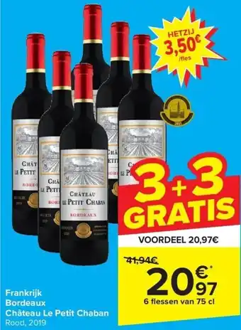 Carrefour Frankrijk bordeaux château le petit chaban aanbieding
