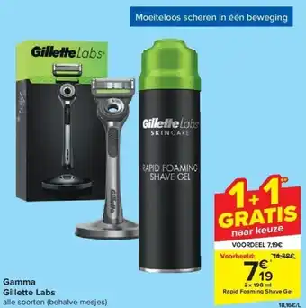 Carrefour Gamma gillette labs aanbieding