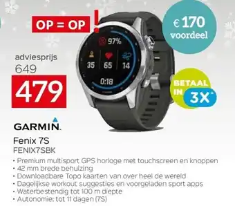 Selexion Garmin fenix 7s fenix7sbk aanbieding