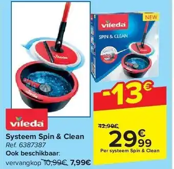 Carrefour Systeem spin & clean aanbieding