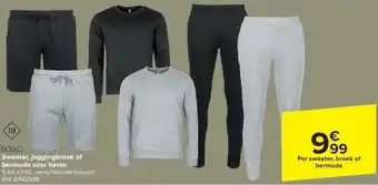 Carrefour Sweater, joggingbroek of bermuda voor heren aanbieding