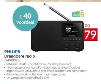 Selexion Philips draagbare radio aanbieding