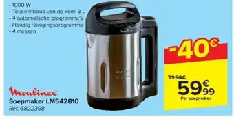 Carrefour Soepmaker lm542810 aanbieding