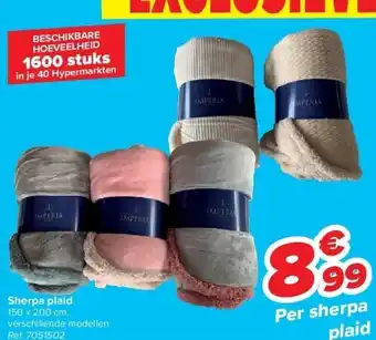 Carrefour Sherpa plaid aanbieding