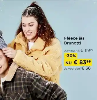 Molecule Fleece jas brunotti aanbieding