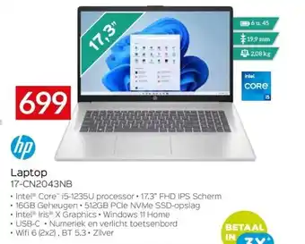 Selexion Hp laptop 17-cn2043nb aanbieding