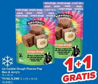 Carrefour Ijs cookie dough peaces pop ben & jerry’s aanbieding