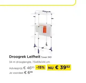 Molecule Droogrek leifheit tower 340 aanbieding