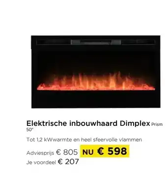 Molecule Elektrische inbouwhaard dimplex prism 50 aanbieding