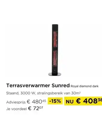 Terrasverwarmer sunred royal diamond dark