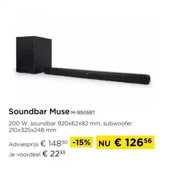 Molecule Soundbar muse m-1850sbt aanbieding