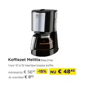 Koffiezet melitta enjoy 2 top